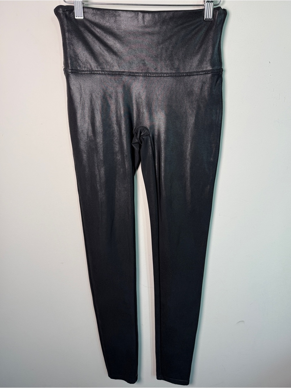 Spanx Faux Leather Leggings Black High-Rise Sz M